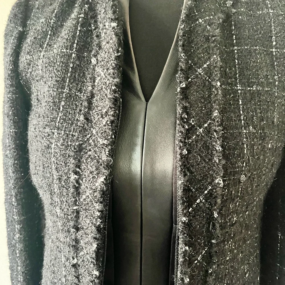 CHANEL Classic Couture Tweed Slim Zip Jacket - French 36